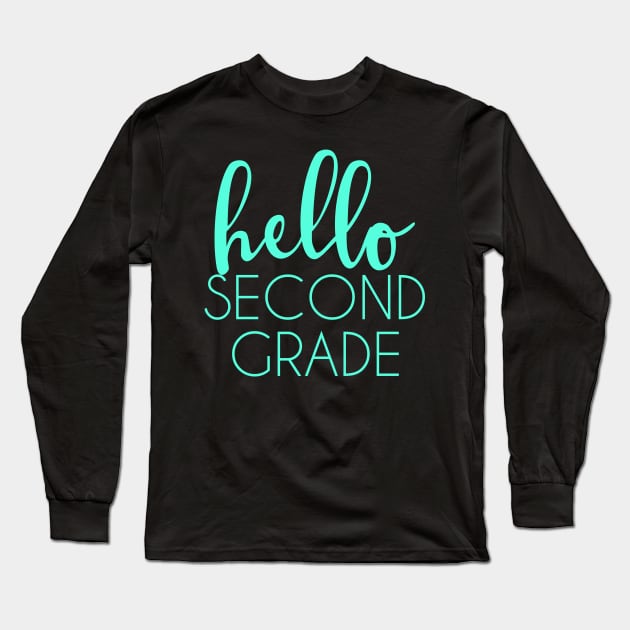 Hello Second Grade Long Sleeve T-Shirt by vintageinspired